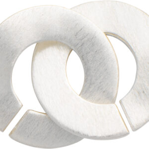 Ringschließe mehrreihig Silber 925/- poliert/mattiert, rund Ø 21,00mm