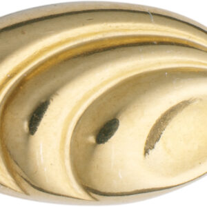 Schmuckschließe einreihig Silber 925/- gelb, oval, L 13,00 x B 8,00mm