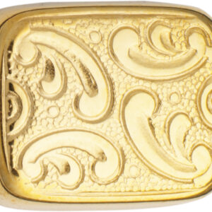 Schmuckschließe 3-reihig Silber 925/- gelb, rechteckig, L 12,30 x B 10,30mm