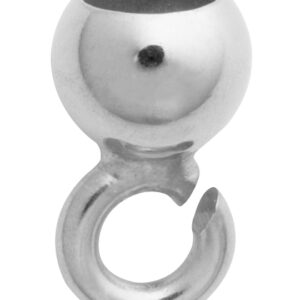 Kapsel Silber 925/- Außen Ø 4,00mm mit großer Öse, offen