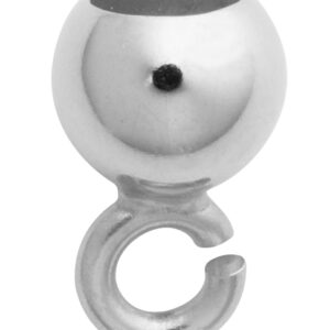 Kapsel Silber 925/- Außen Ø 5,50mm mit großer Öse, offen