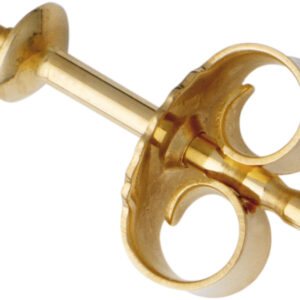 Ohrstecker mit Perlschale Ø  3,00mm Ohrmutter gestanzte Ausführung Gold 585/-Gg
