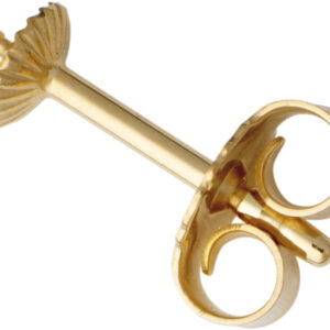 Ohrstecker mit Perlschale Ø  4,00mm Ohrmutter gestanzte Ausführung Gold 585/-Gg