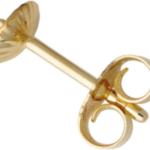 Ohrstecker mit Perlschale Ø  5,00mm Ohrmutter gestanzte Ausführung Gold 585/-Gg