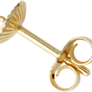 Ohrstecker mit Perlschale Ø  6,00mm Ohrmutter gestanzte Ausführung Gold 585/-Gg