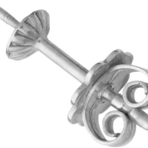 Ohrstecker mit Perlschale Ø  3,00mm Ohrmutter mit Platte Gold 585/-Wg