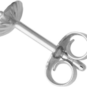 Ohrstecker mit Perlschale Ø  5,00mm Ohrmutter gestanzte Ausführung Gold 585/-Wg