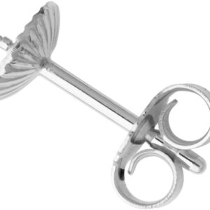 Ohrstecker mit Perlschale Ø  6,00mm Ohrmutter gestanzte Ausführung Gold 750/-Wg