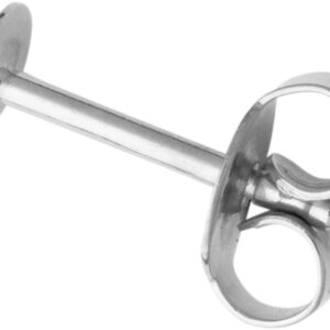 Ohrstecker mit Platte Ø  4,00mm Silber 925/-
