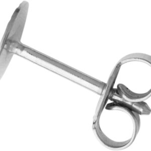 Ohrstecker mit Platte Ø  6,00mm Silber 925/-