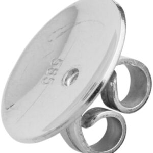 Ohrmutter Gold 585/-Wg mit gewölbter Platte Ø 10,00mm