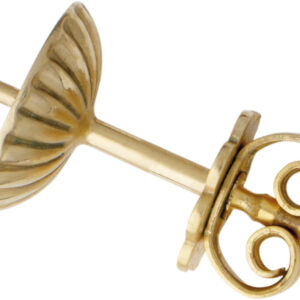 Ohrstecker mit Perlschale Ø  8,00mm  Ohrmutter mit Platte Gold 750/-Gg