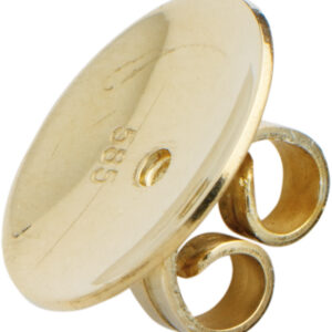 Ohrmutter Gold 333/-Gg mit gewölbter Platte Ø 10,00mm