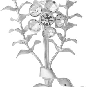 Myrthen-Strauß Silberne Hochzeit Metall weiß
