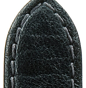 Lederband Siena 22mm schwarz, extra lang mit leichtem abgenähtem Wulst
