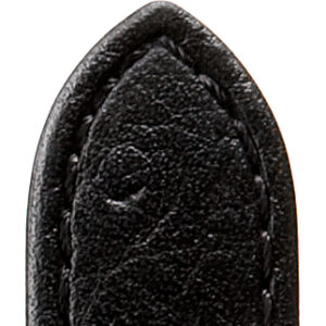 Lederband Tivoli 20mm schwarz mit Straußenprägung, genäht
