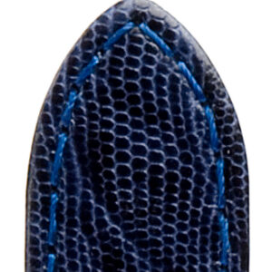 Lederband Topas 10mm dunkelblau mit Teju-Eidechsprägung, genäht