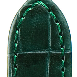 Lederband Bali 16mm dunkelgrün mit eleganter Louisianaprägung