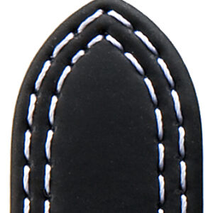 Lederband Colorado 22mm schwarz mit weißer Naht mit Doppelnaht