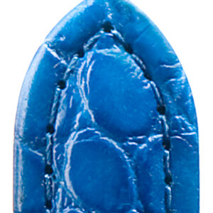 Lederband Luxor Waterproof 18mm mittelblau mit Krokoprägung