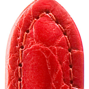 Lederband Luxor Waterproof 20mm rot mit Krokoprägung