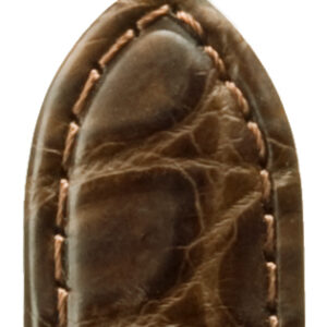 Lederband Alligator Imitation 20mm dunkelbraun