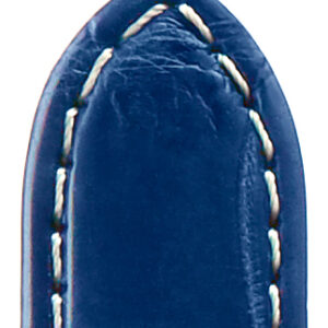 Lederband Alligator KN 22mm dunkelblau Kontrastnaht beige