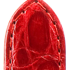 Lederband Krokodil genäht 20mm rot