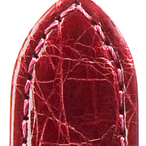 Lederband Krokodil genäht 20mm bordeaux