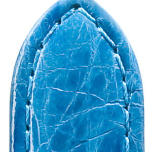 Lederband Krokodil genäht 12mm hellblau