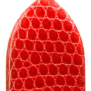Lederband Eidechse Klassik 18mm rot glatt, glänzend