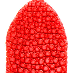 Lederband Balmoral 20mm rot geschliffen, voll bombiert