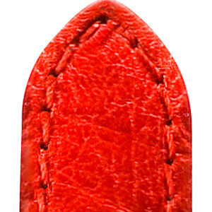 Lederband Tivoli 12mm rot mit Straußenprägung, genäht