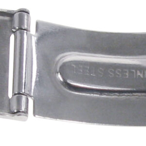 Faltschließe Edelstahl 14mm, Ansatz 8mm gelb mattiert mit 2 Drückern