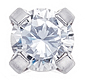 Erstohrstecker System 75 Gold 750/- WG Tiffany Cubic Zirkonia 2 mm Studex