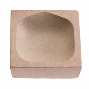 Schmelzschale mit Ausguß 80x80 mm