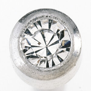 Erstohrstecker System 75 weiß Crystal Studex