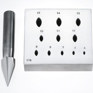 Einstauchmatrize Oval spitz 5x2 - 15x7 mm