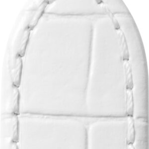 Lederband Bali 20mm weiß mit eleganter Louisianaprägung