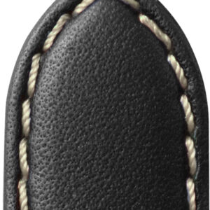 Lederband Denver 20mm schwarz mit beiger Naht