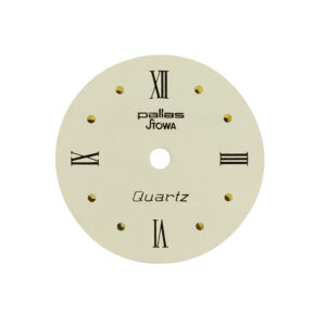 Zifferblatt AS 1677 Ø 16mm* beige röm Zahlen/Punkte
