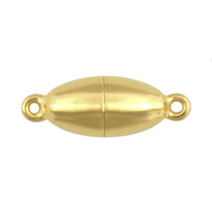 Magnetschließe Langer Olive 925/gelb pol. 6,5mm x 17,0mm