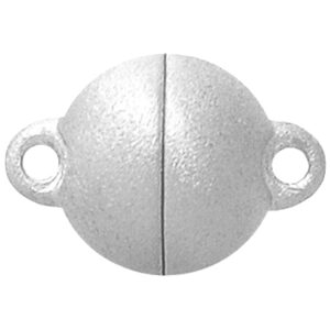 Magnetschließe Langer Kugel 925/- matt Ø 14,0mm
