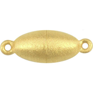 Magnetschließe Langer Olive 925/gelb matt Ø 12,0mm x 26,0mm