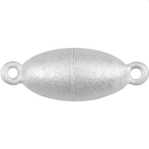 Magnetschließe Langer Olive 925/- matt 12,0mm x 26,0mm