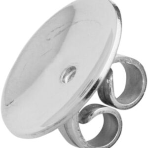 Ohrmutter Gold 750/-Wg mit gewölbter Platte Ø 10,00mm