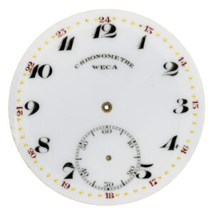 Zifferblatt Ø 43 mm Emaille* Abstand Loch 11 mm arab.Zahlen
