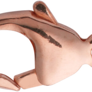 Karabiner gewölbt Edelstahl/ rosé vergoldet 9,00 mm gestanzt
