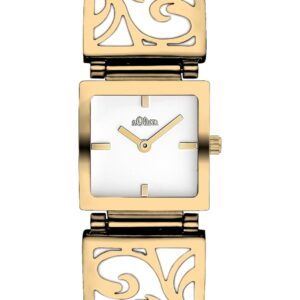 s.Oliver Edelstahlband mit Lack IP gold SO-2182-MQ
