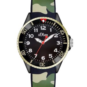 s.Oliver Silikonband grün, schwarz, beige SO-2998-PQ
